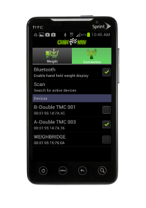 Phone-Way connection window with available vehicles fitted with chek-way on-board truck scales. Phone-Way connection window with available vehicles fitted with chek-way on-board truck scales.